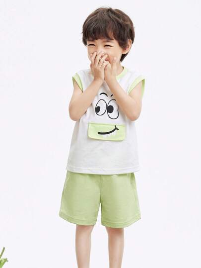 Balabala Baby Short Sleeve Set Boys' Quick-Drying T-Shirt Summer Pants Stylish And