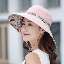 Boho Fashionable And Pretty Sun Hat For Summer Outdoors With Sun Protection, Ladies' Summer/Foldable/All-Match/Cloth Hat/Bucket Hat - Inner Flowerpot Cap - View 14