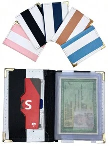 Carteira Feminina Slim Porta Cartão Porta Documentos Listras