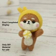 1袋標準版柴犬系列針織毛氈DIY材料套件（手機繩配件、小EVA工作臺、3根針、說明書），未完成的手工DIY - 彩色 - 查看 15