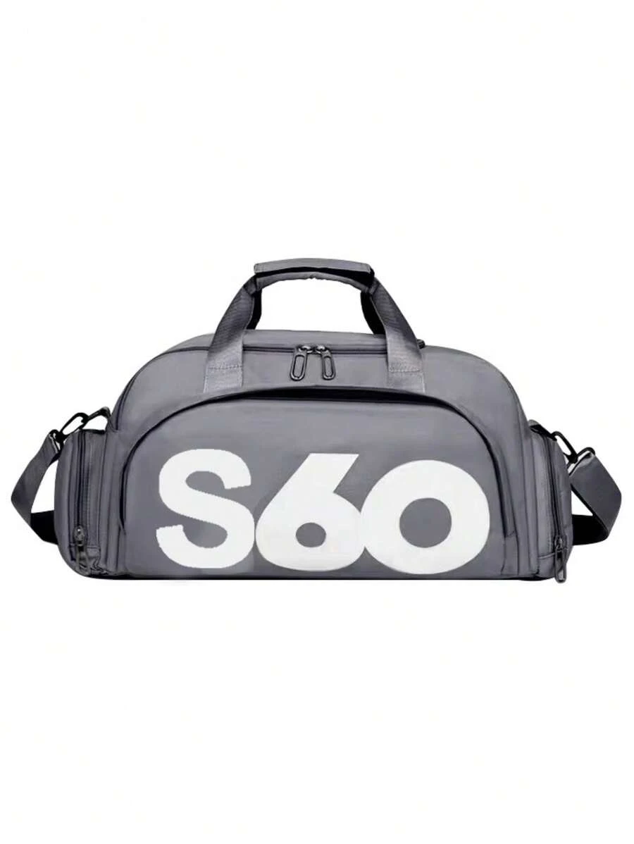 Bolsa Mala Mochila Impermeável S60 Esportes Academia Bagagem Viagem - Cinza - Visão 1