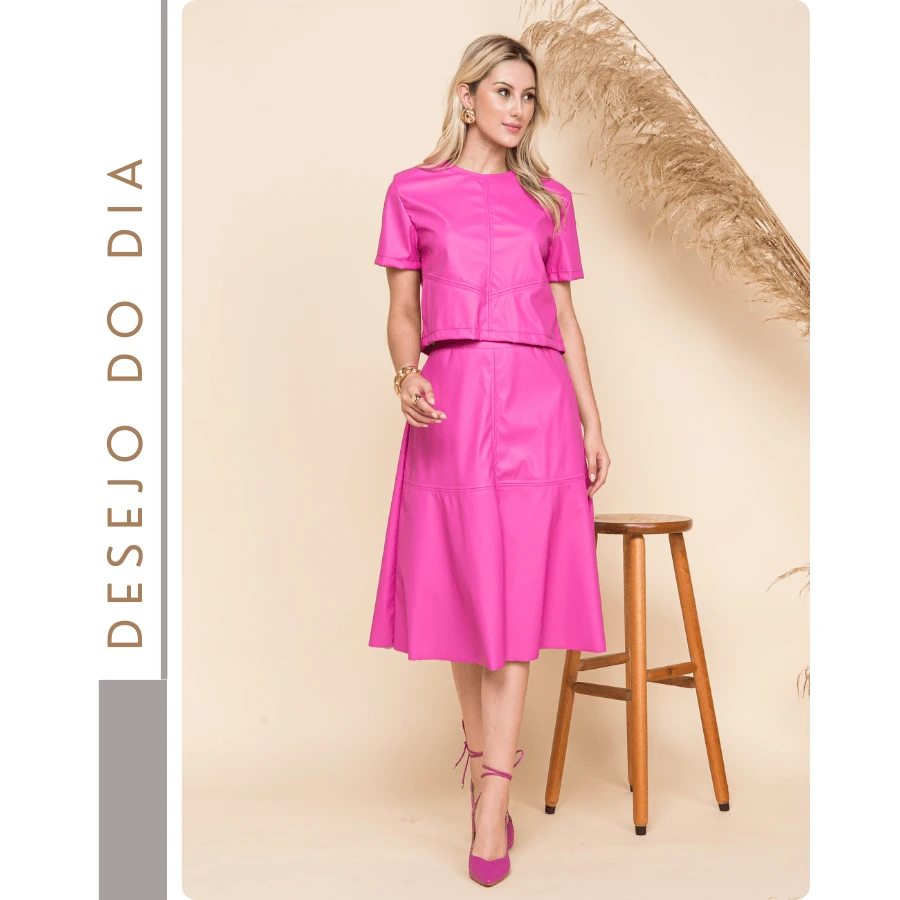 Women Skirts - Hot Pink - View 1