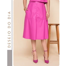 Women Skirts - Hot Pink - View 3