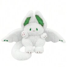 1pc White Bat Bunny Plush Doll With Wings, Rabbit Doll Decoration - Multicolor - View 10