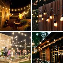 A Set Of Solar-Powered Eight-Function S14 Outdoor Light Strings, Running Horse Light Strings, Solar Camping Light Strings, Suitable For Outdoor Garden, Courtyard, Corridor Decoration, Camping Stalls, Wedding Decoration, Black Coarse Wire Hanging S14 Light Strings, With A Length Of 5 Meters And 10 Solar-Powered Bulbs (Including Two Accessories), A 5-Meter Solar-Powered Style With 10 Bulbs And Remote Control (Including Three Accessories), A 10-Meter Solar-Powered Style With 20 Lamp Holders (Including Two Accessories), And A 10-Meter Solar-Powered Style With 20 Lamp Holders And Remote Control (Including Three Accessories).