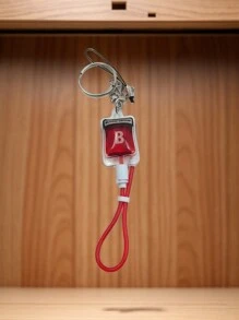 Eleganter 1 Stück Unisex Schlüsselanhänger mit Blutgruppe Rot (A, B, AB, O). Ein niedlicher und kreativer Accessoire, geeignet für Partys, Festivals und Aufführungen. Halloween Geschenk Souvenir Auto Zubehör Taschenbaumler Schule