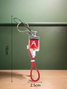 Eleganter 1 Stück Unisex Schlüsselanhänger mit Blutgruppe Rot (A, B, AB, O). Ein niedlicher und kreativer Accessoire, geeignet für Partys, Festivals und Aufführungen. Halloween Geschenk Souvenir Auto Zubehör Taschenbaumler Schule
