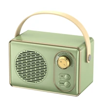 1 Miếng Phong cách Retro Cái Loa , Mini Có thể mang đi Kinh điển Retro Máy nghe nhạc Loại C Không dây Micrô Karaoke Với Cái Loa Âm thanh nổi Đối với Hát - màu xanh lá - Xem 1
