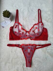 Women Sexy Lingerie Sets - Burgundy - View 1