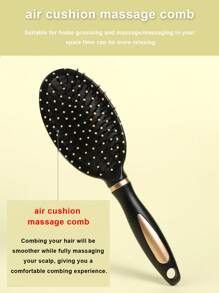 1 pièce Peigne antistatique à air comprimé, brosse de massage antistatique en plastique, masseur de tête pratique pour les soins SPA, adapté pour les cheveux bouclés. Peigne, brosse, brosses à cheveux, brosse de contour, brosse à cheveux, peigne à cheveux, peigne, brosse démêlante, brosse boule, mini brosse à cheveux, set de brosses à cheveux, peigne en bois, brosse à cheveux, brosse à cheveux, brosse à cheveux, peigne à cheveux, set de brosses à cheveux, peigne, mini brosse à cheveux, brosse démêlante, brosses à cheveux, produits capillaires, outils pour cheveux, accessoires pour cheveux, soins capillaires, brosse pour cheveux bouclés, équipement de coiffure, brosse à cheveux, brosse de coiffage, brosse de mise en forme, brosse pour cheveux bouclés, brosse de contour, peigne à cheveux, brosse à cheveux, set de brosses à cheveux, peigne, peigne pour boucles, brosse démêlante, brosse à cheveux pour femmes, cheveux, voyage, produits capillaires, outils pour cheveux, accessoires, barbier, - Noir - Voir 6