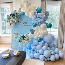 87pcs Light Blue Balloons, Assorted Sizes 18/12/10/5 Inches Flower Rings Arch, Premium Blue Latex Balloons, Perfect For Birthday Wedding Baby Shower Bride Gift Party Decoration, - Baby Blue - View 4