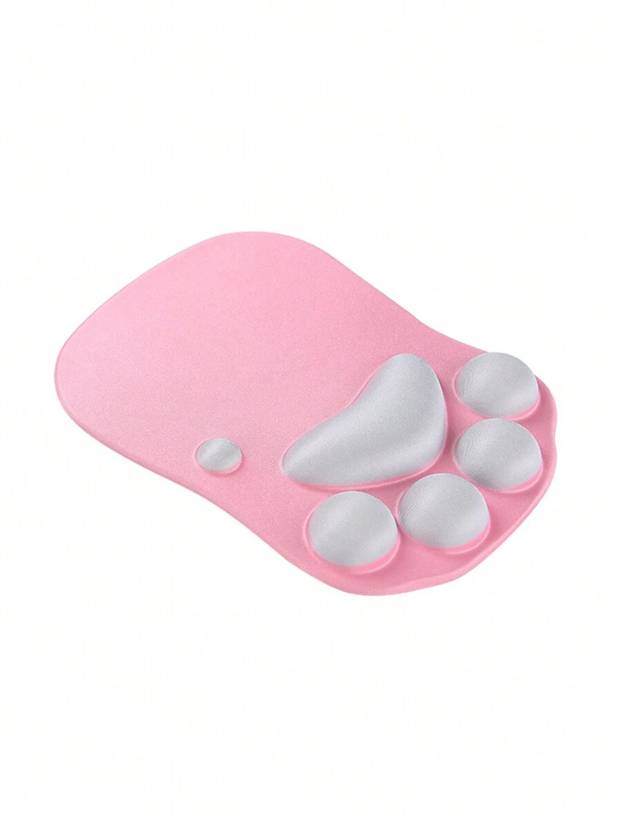 Giá đỡ cổ tay Miếng lót chuột , Dễ thương Móng mèo Hình dạng Tay Gối Cho văn phòng , Creative Silicone Dày lên Chống trượt Phần còn lại cổ tay - Màu Hồng baby - Xem 1