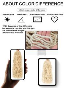 1 包女士 Soft Locs 钩针假发，Soft Locs 合成钩针假发，预绕金发接发，仿 Locs 脏辫合成接发，可作为圣诞礼物（613#） - 米色 - 查看 9