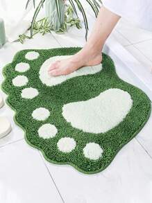 1 Miếng Dấu chân Hình dạng Sang trọng Thảm chùi chân - màu xanh lá - Xem 1