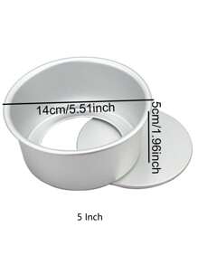 1個銀色陽極氧化鋁雪紡蛋糕模具,可拆卸底座,防黏圓形慕斯烤盤2-8英寸