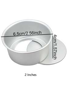 1個銀色陽極氧化鋁雪紡蛋糕模具,可拆卸底座,防黏圓形慕斯烤盤2-8英寸