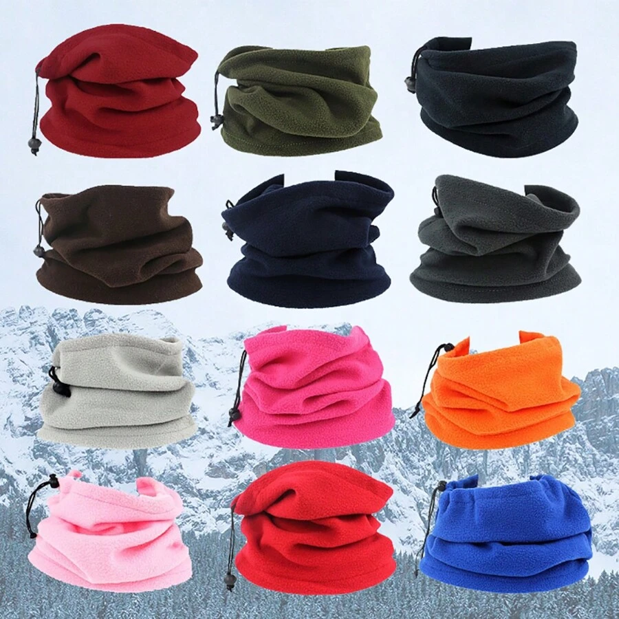 1 chiếc khăn choàng cổ bằng lông cừu cực dành cho nữ, ống giữ ấm tai, khăn trùm cổ bằng lông cừu cực có thể điều chỉnh, mũ đa năng 3 trong 1, mặt nạ đạp xe dành cho nữ, phụ kiện chống gió và giữ ấm ngoài trời mùa đông dành cho nữ - Nhiều màu - Xem 1