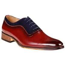 Gino Vitale Men's Lace Up Medallion Toe Dress Shoes - 紫羅蘭色 - 查看 7