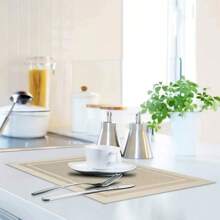 Set Mit 4 Tischsets, Waschbar, Hitze- Und Fleckenbeständig, Vinyl Gewebte Rutschfeste Tischmatten Für Den Innen- Und Außenbereich Zur Schutz Restaurant Tische, Pvc Tischset.