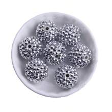 18x20mm 10 Stück Chunky runde bunte Harz Strass Kugelperlen für Bubblegum Halsketten Schmuck - Verschiedenfarbig - Übersicht 27
