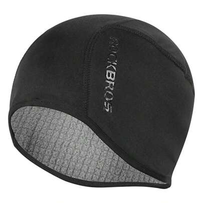 ROCKBROS Winter Knitted Hat Cycling Cap Hat Under Helmet For Outdoor Sports Cycling Skiing Running Men Black