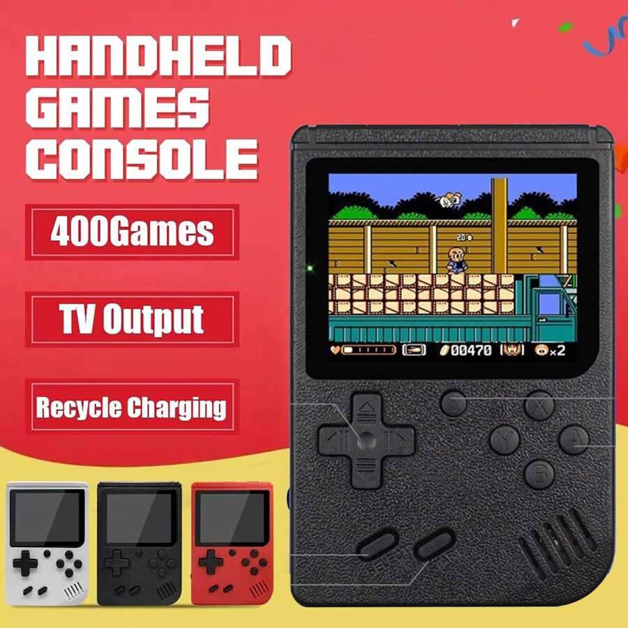 Handheld Game Console, New Version Retro Gaming Device For Kids, Compatible With TV, With Classic Russian Block Game, Portable Mini Dual Players