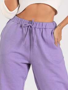 Women Sweater Pants - Màu Lilac Tím - Xem 4