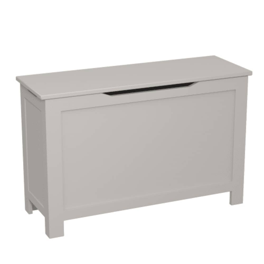 Wooden Toy Box With Safety Hinged Lid And FlipTip Design For Living