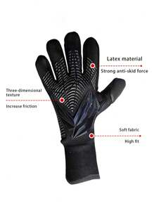 1pair Soccer Goalkeeper Gloves For Adult, Anti-Slip, Training And Wear-Resistant, With Finger Protection Football Gloves