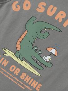 Balabala Young Boy Summer Skin-Friendly Cute Cartoon Printed Tank Top