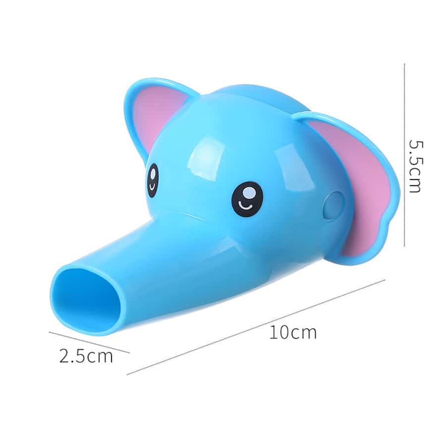 Kids Faucet Extender, Cute Cartoon Silicone Hand Washing Device, Water Guide Groove Extension For Babies - Blue - View 1