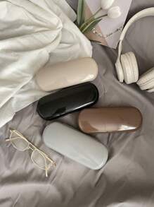 XIANG YU Estuche de gafas de unicolor estilo "Creamy/Monet", nuevo diseño moderno y sencillo, conveniente y portátil con función impermeable y a prueba de polvo (tamaño pequeño, hecho de material plástico) Accesorios de gafas para mujeres - Multicolor - Ver 18