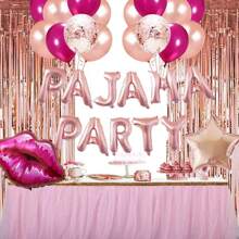 43 chiếc đồ trang trí tiệc ngủ bằng cao su màu đỏ tía vàng hồng, bóng bay tiệc ngủ cho biểu ngữ theo chủ đề mặt nạ ngủ cho tiệc ngủ qua đêm tại spa spahhh sinh nhật cô dâu tiệc độc thân dành cho người lớn - Nhiều màu - Xem 4