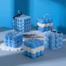 Diy泡泡蠟燭模具蠟燭矽膠模具 - 白色 - 查看 3