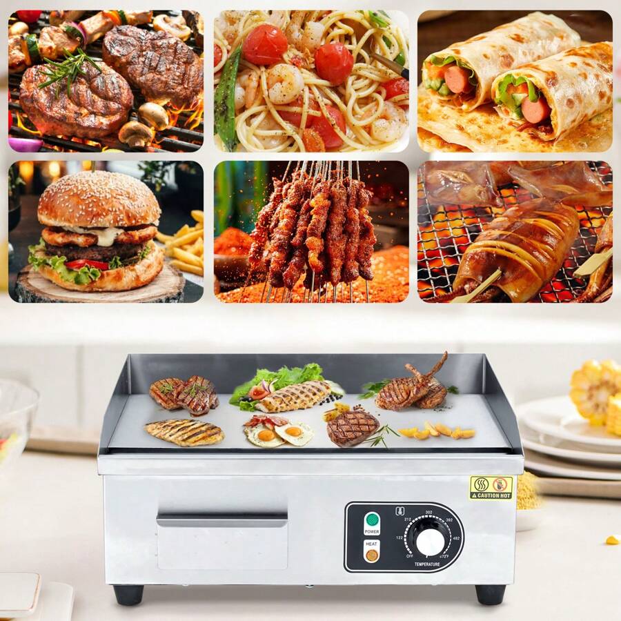 14Inch Commercial Electric Grill 1500W Electric Countertop Grill Non