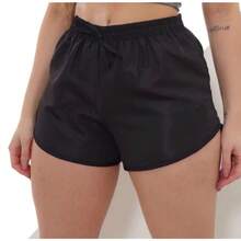 Women's Gym Fitness Shorts S To XL Tactel Soft Workout Walking Shorts - 黑色 - 查看 2