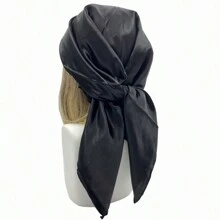Ladies' Solid Color Satin Square Scarf, 90cm, Silk-Like Shawl, Neckerchief, Headscarf Casual Bandana Headband Fashion Hairband