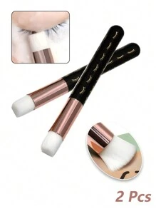 2 Pièces Brosse De Nettoyage Pour Le Nez, Convient Pour Le Nettoyage Du Visage, Brosse De Nettoyage De Mousse D'extension De Cils, Brosse De Poils Doux De Micron Pour Le Nettoyage Des Points , Outil De Beauté De Maquillage