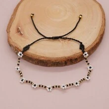 1 件雏菊波西米亚风珠宝手工波西米亚风时尚潮流种子串珠友谊手链女士快乐礼物 - 彩色 - 查看 8