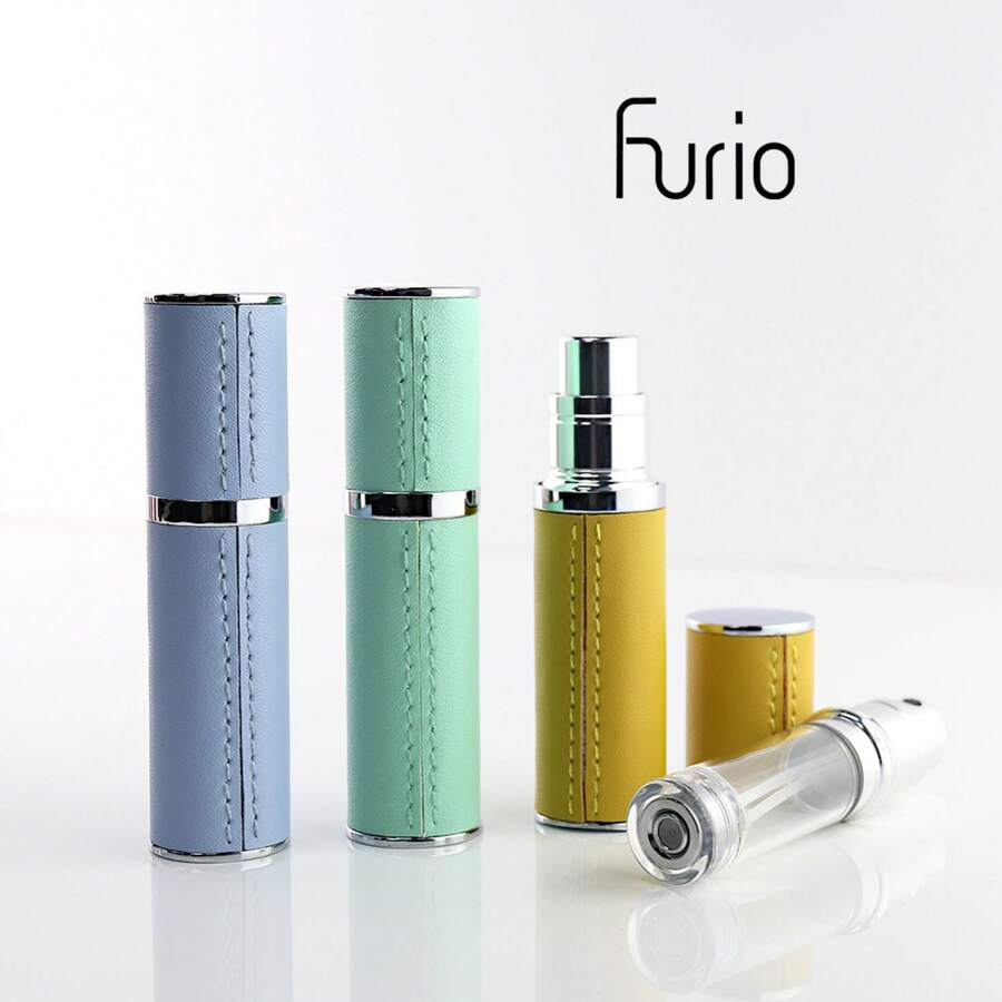 furio 奢华皮革包覆金属香水雾化器便携式迷你可填充香水瓶旅行装喷雾瓶配件 5 毫升/0.17 盎司 - 彩色 - 查看 1