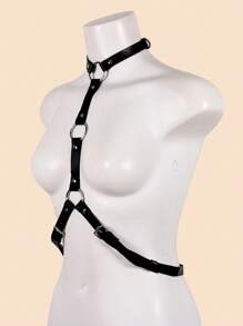 Gothic Artificial Leather Harness Belt For Women, Adjustable Fetish Lingerie Straps Fashion Accessory, Unique Gift For Party Outfit