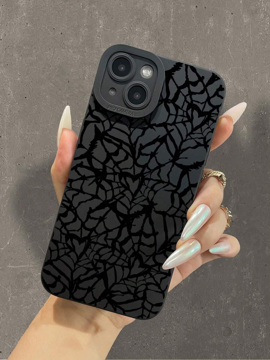 蜘蛛网印花液体硅胶手机壳全身保护防震防摔 TPU 软橡胶外壳兼容 iPhone11/12/13/14/15/15pro/15 Plus/15 Promax/7plus/8plus/X/Xs Max/Xr/11pro/12pro/13pro/14pro/12mini/13mini/11promax/12promax/13promax/14promax/14plus/6/6s/6plus/7/8/Se&Samsung Galaxy/A54/A14/A12/A13/A15/A32/A33/A24/A52S/S20/S21/S22/S23/S24/S23Plus/S24ultra - 黑色 - 查看 1