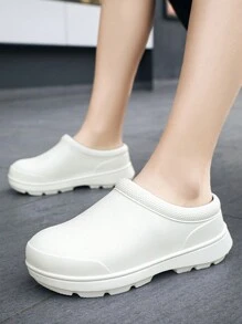 Solid Color Women Work Shoes Chef Shoes Kitchen Shoes - White - View 4