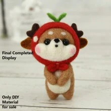 1袋標準版柴犬系列針織毛氈DIY材料套件（手機繩配件、小EVA工作臺、3根針、說明書），未完成的手工DIY - 彩色 - 查看 16