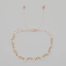 1 件雏菊波西米亚风珠宝手工波西米亚风时尚潮流种子串珠友谊手链女士快乐礼物 - 彩色 - 查看 21