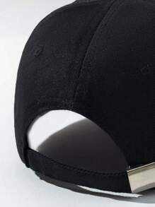 1pc Women's Black Line & Floral Printed Baseball Cap Outdoor Sun Hat Casual Valentine's Day Valentines - Black - View 7