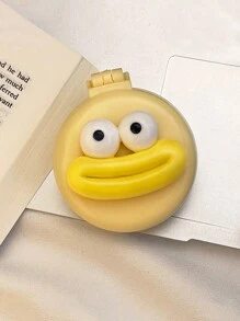 1 pieza Peine cojín de aire en forma de queso de dibujos animados y peine espejo plegable, peine mini portátil con cepillo de pelo y espejo de maquillaje incorporado.,herramientas para el cabello peines peine pelo cepillo pelo de peines cepillo pelo - Amarillo - Ver 6