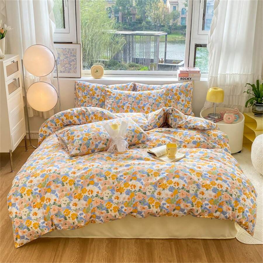 4件式花卉印花床品套裝,讓春天到您的房間裡 - 花曼 - 查看 1