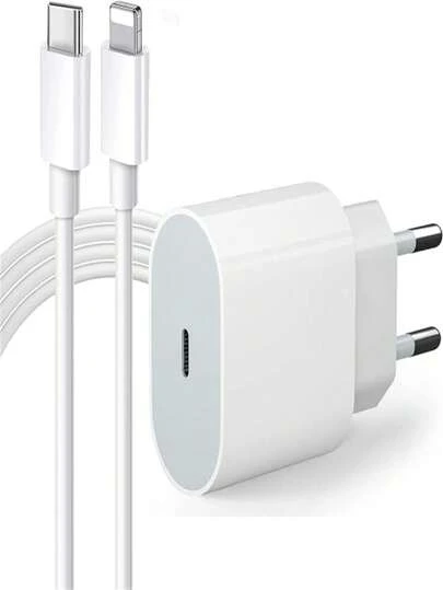 Kit Carregador De Compatível com iPhone Fonte + Cabo Carregamento Rápido PD 20w