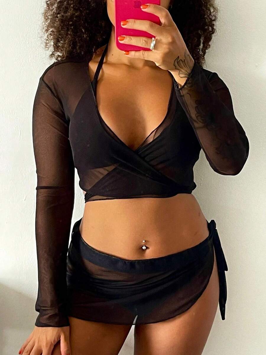 Women Cover Ups - màu đen - Xem 1
